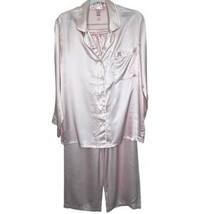 Victoria's Secret Satin PJ Set Pink XS New Vintage Y2K